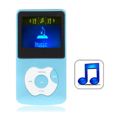 2GB MP3 Player with LCD Screen, Speaker (Baby Blue)